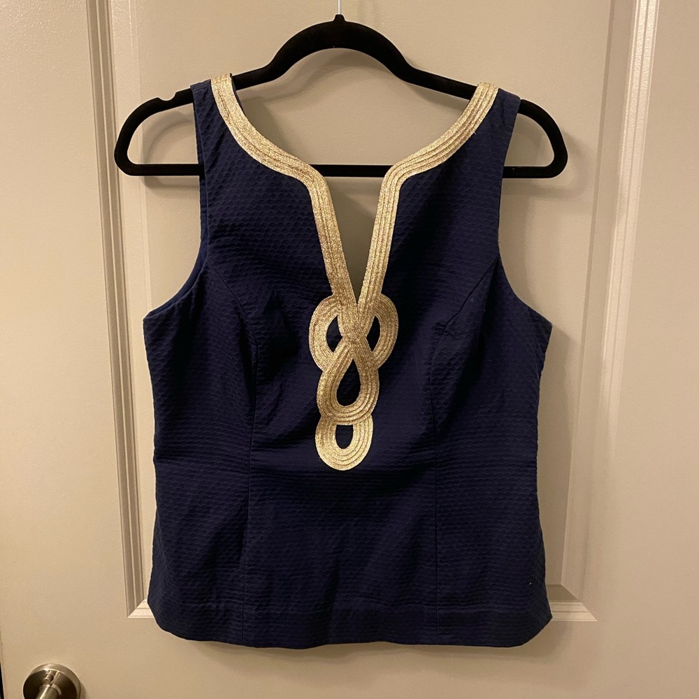 Lilly Pulitzer Janice Top Navy